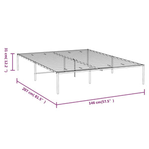 Bettgestell Metall Schwarz 140x200 cm Stilecasa