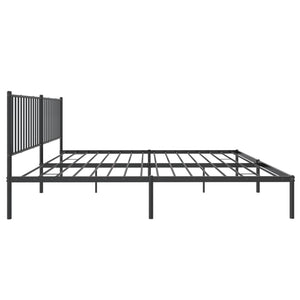 vidaXL Bettgestell mit Kopfteil Metall Schwarz 193x203 cm