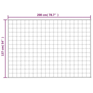 vidaXL Gewichtsdecke Grau 137x200 cm 6 kg Stoff