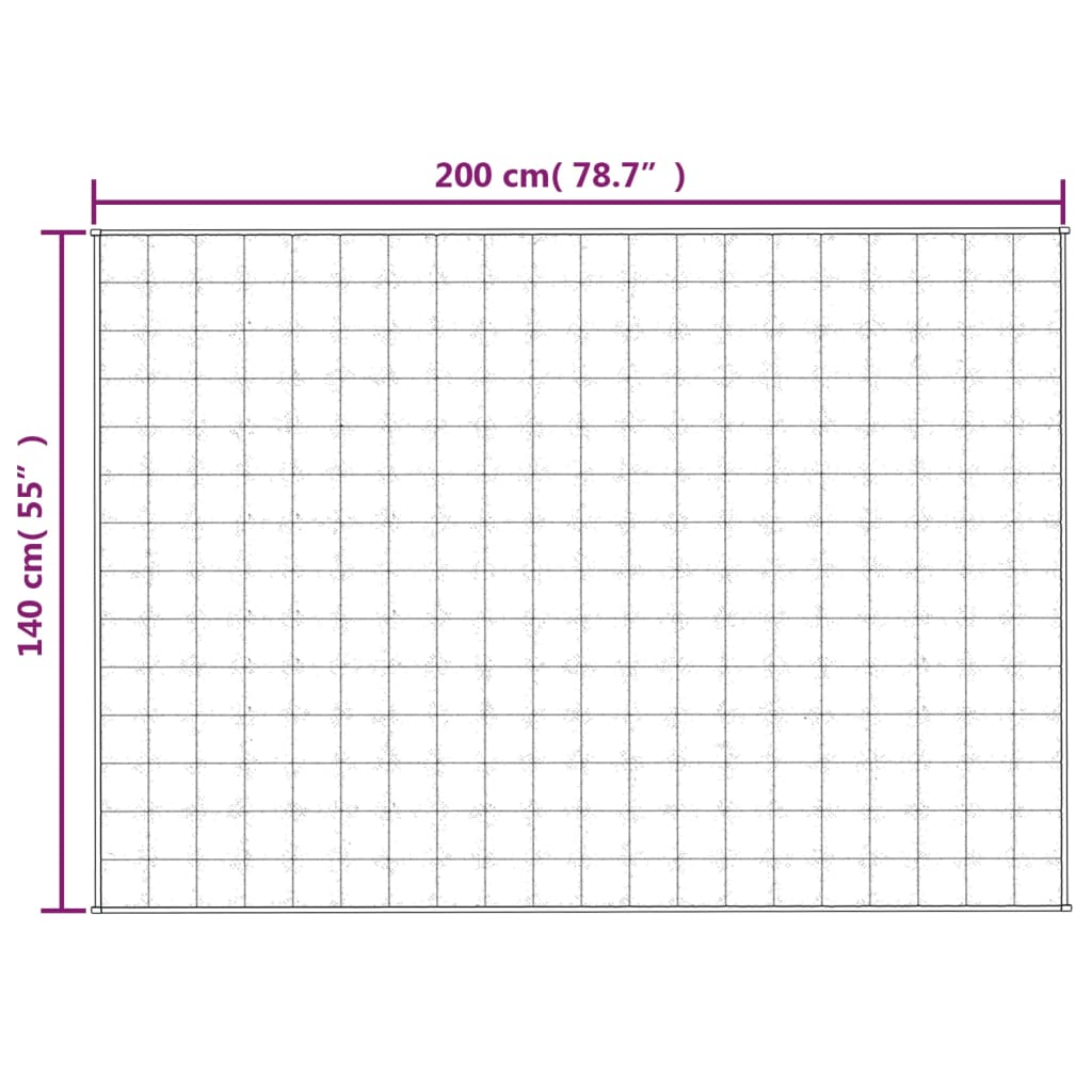 vidaXL Gewichtsdecke Grau 140x200 cm 6 kg Stoff