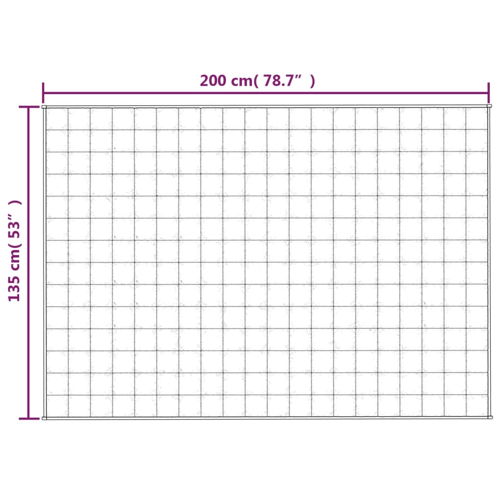 vidaXL Gewichtsdecke Grau 135x200 cm 10 kg Stoff