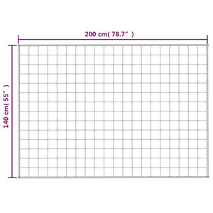 vidaXL Gewichtsdecke Grau 140x200 cm 10 kg Stoff