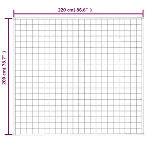 vidaXL Gewichtsdecke Grau 200x220 cm 9 kg Stoff