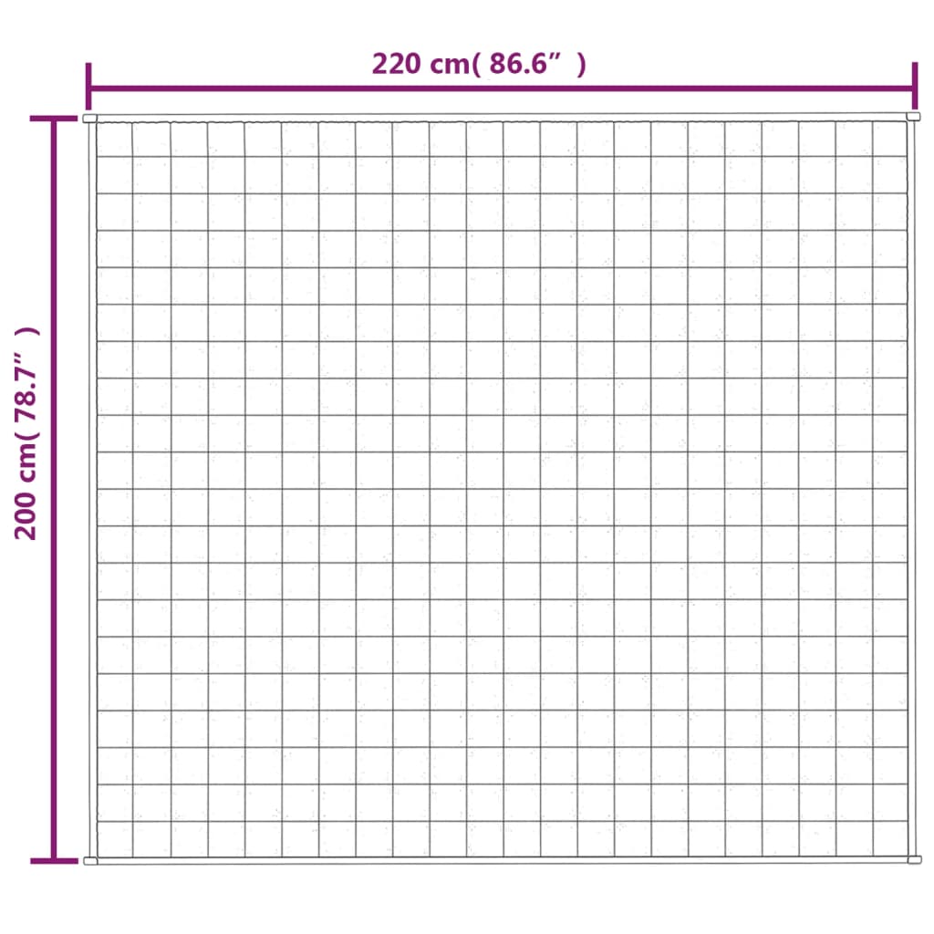 vidaXL Gewichtsdecke Grau 200x220 cm 13 kg Stoff