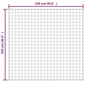 Gewichtsdecke Grau 220x230 cm 11 kg Stoff Stilecasa