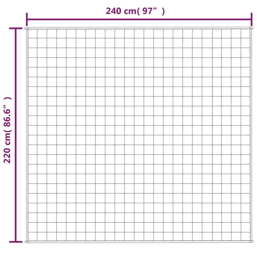 Gewichtsdecke Grau 220x240 cm 11 kg Stoff Stilecasa