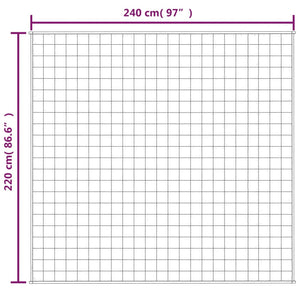 Gewichtsdecke Grau 220x240 cm 11 kg Stoff Stilecasa