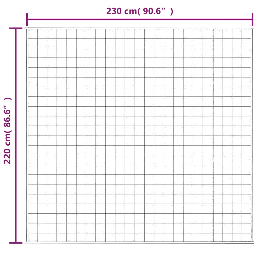 Gewichtsdecke Grau 220x230 cm 15 kg Stoff Stilecasa