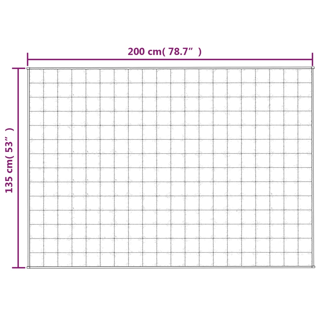 vidaXL Gewichtsdecke Hellcreme 135x200 cm 6 kg Stoff