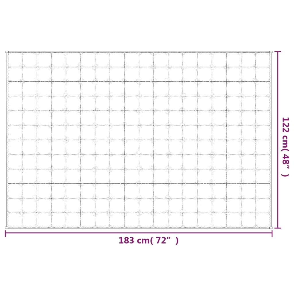 Gewichtsdecke Grau 122x183 cm 5 kg Stoff Stilecasa