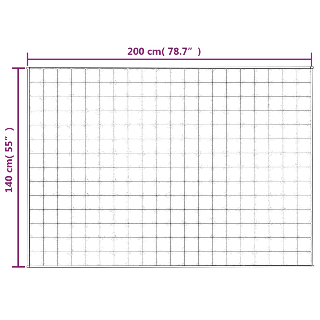 Gewichtsdecke Grau 140x200 cm 6 kg Stoff