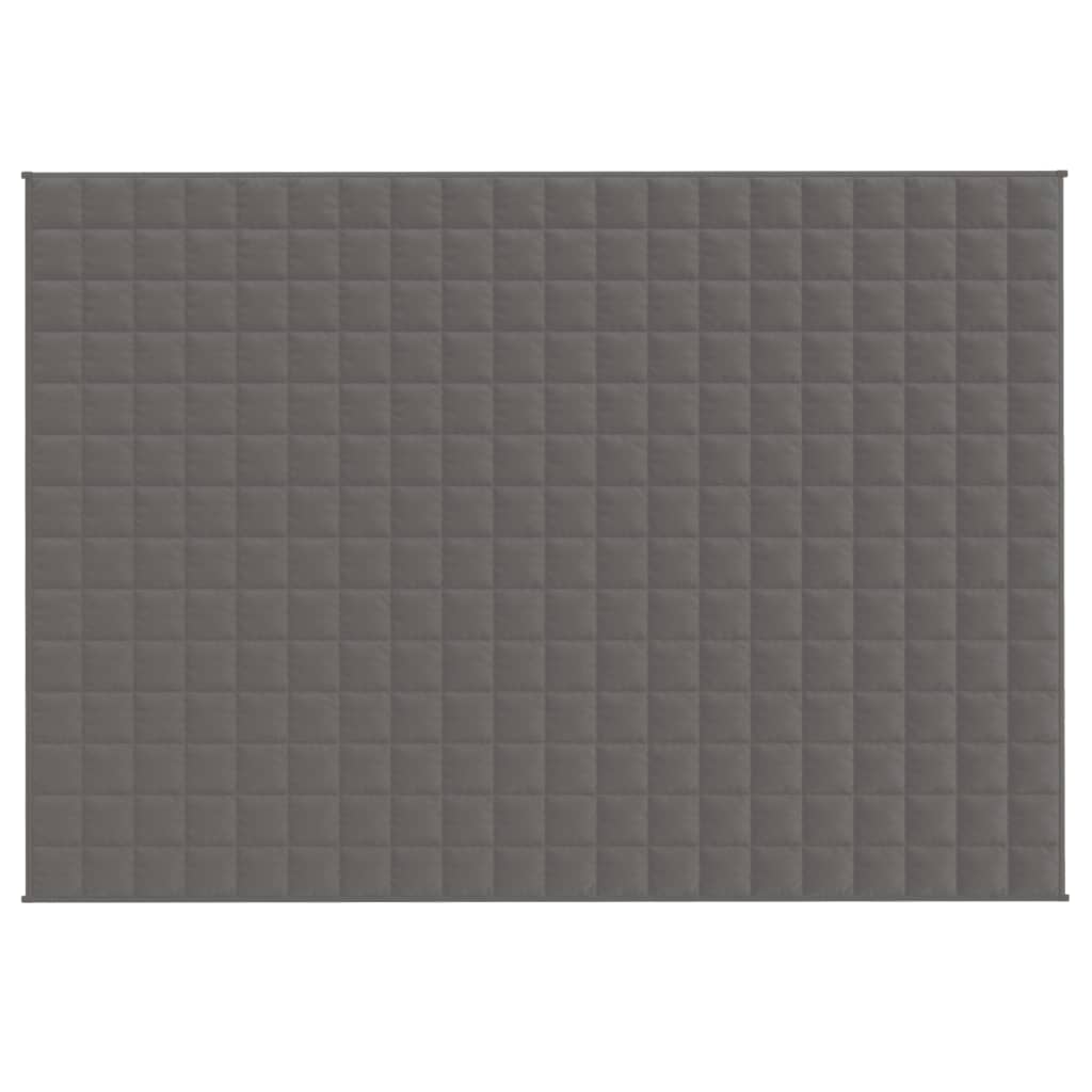 vidaXL Gewichtsdecke Grau 140x200 cm 10 kg Stoff