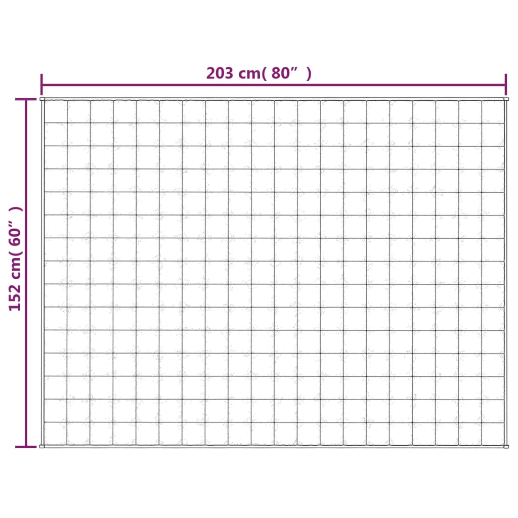 vidaXL Gewichtsdecke Grau 152x203 cm 11 kg Stoff