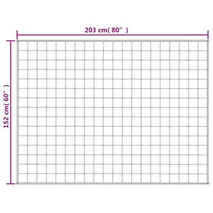 vidaXL Gewichtsdecke Grau 152x203 cm 11 kg Stoff