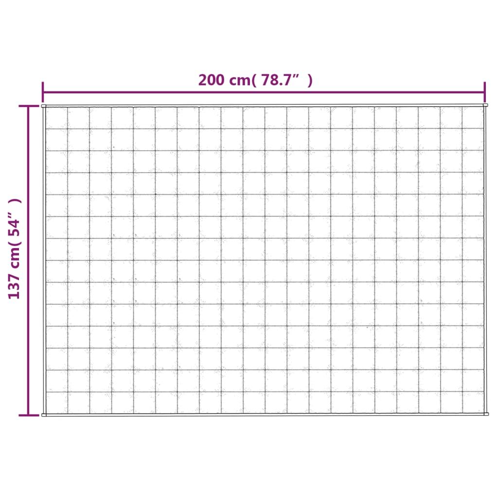 Gewichtsdecke Blau 137x200 cm 10 kg Stoff Stilecasa