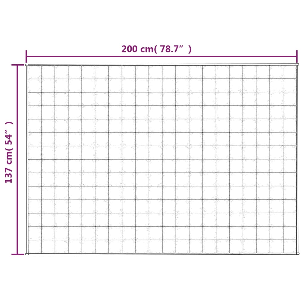 Gewichtsdecke Hellcreme 137x200 cm 10 kg Stoff Stilecasa