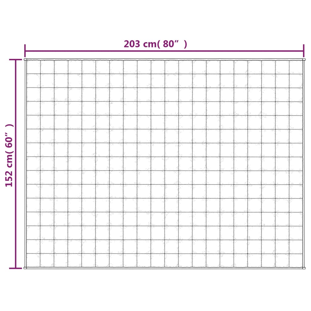 Gewichtsdecke Hellcreme 152x203 cm 11 kg Stoff Stilecasa