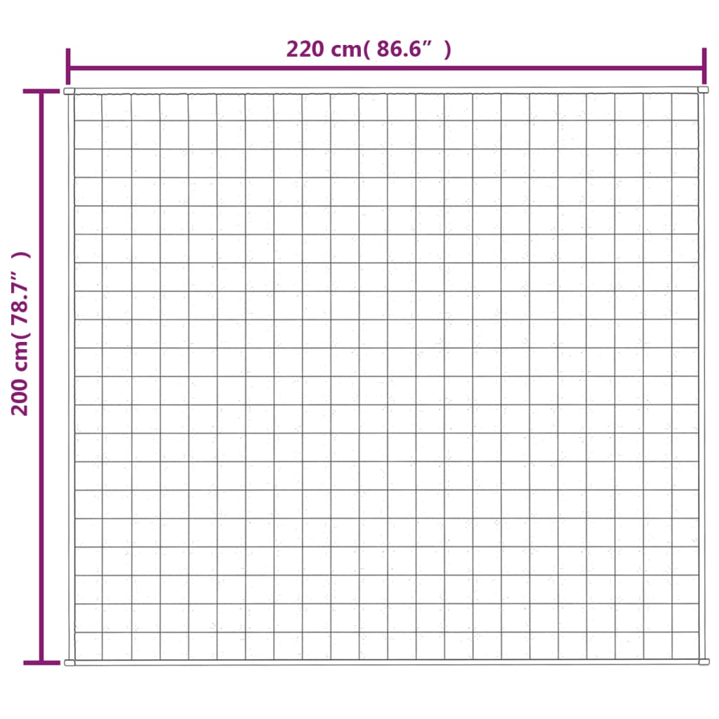 Gewichtsdecke Hellcreme 200x220 cm 9 kg Stoff Stilecasa