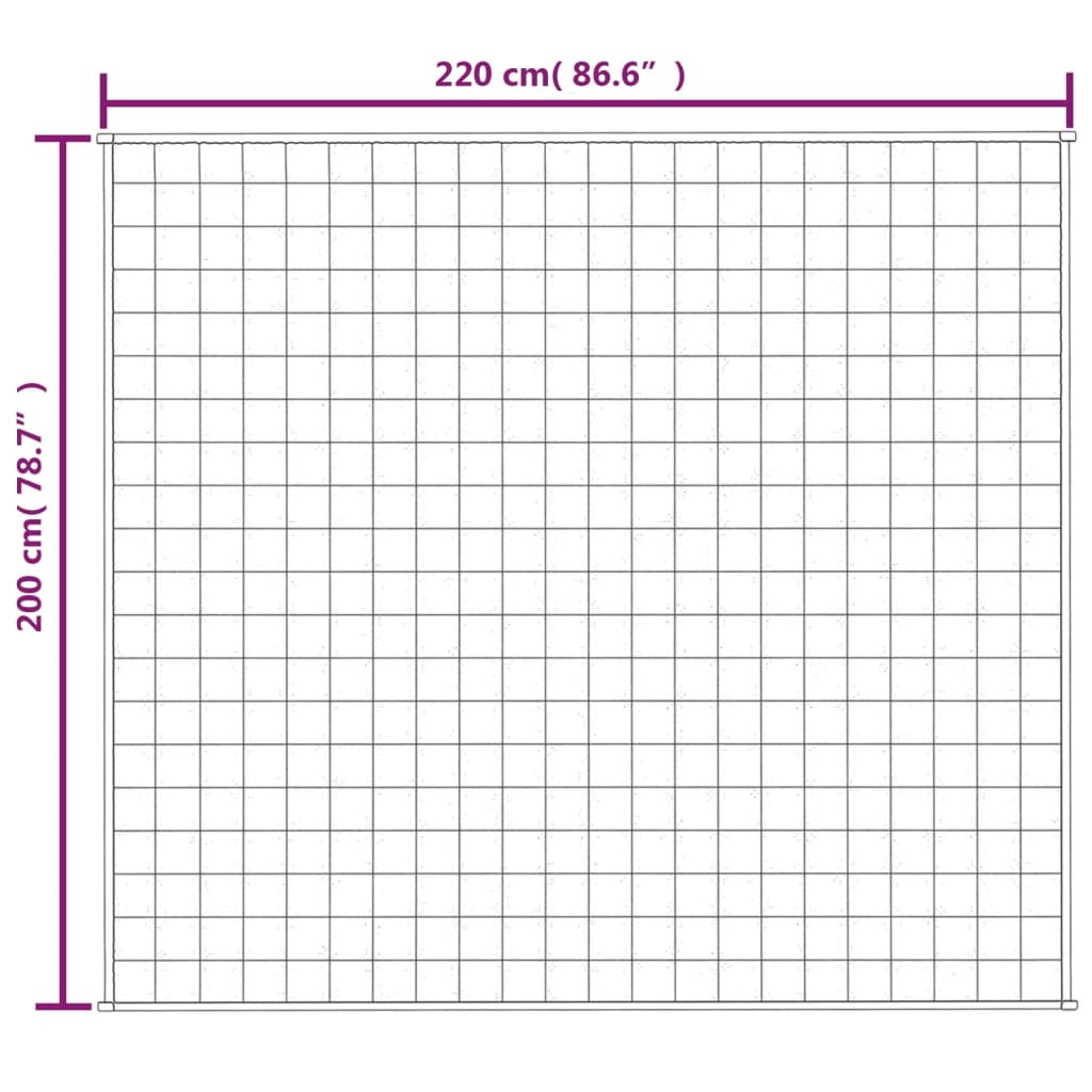 Gewichtsdecke Hellcreme 200x220 cm 13 kg Stoff Stilecasa