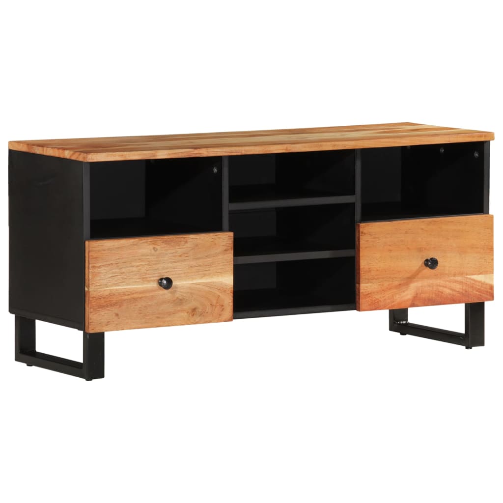 vidaXL TV-Schrank 100x33x46 cm Massivholz Akazie und Holzwerkstoff