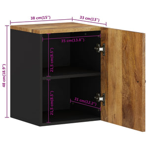 Bad-Wandschrank 38x33x48 cm Massivholz Mango