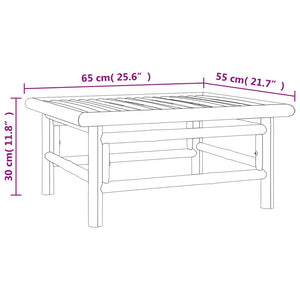 vidaXL 3-tlg. Garten-Lounge-Set mit Hellgrauen Kissen Bambus