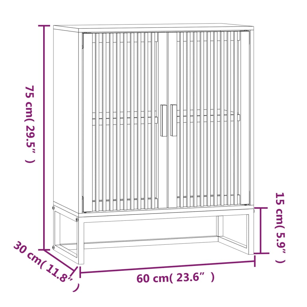 vidaXL Sideboard Weiß 60x30x75 cm Holzwerkstoff