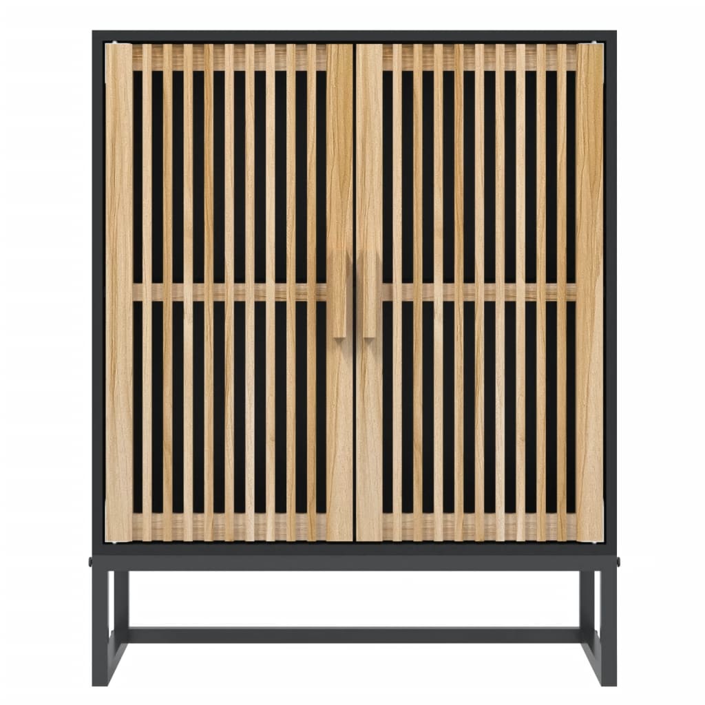 vidaXL Sideboard Schwarz 60x30x75 cm Holzwerkstoff