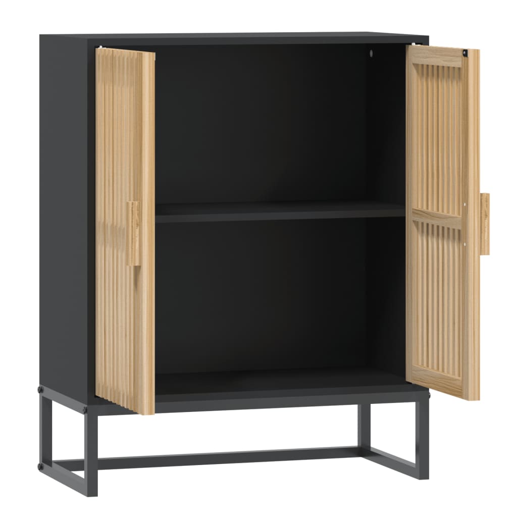 vidaXL Sideboard Schwarz 60x30x75 cm Holzwerkstoff