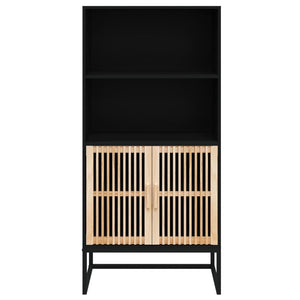 vidaXL Highboard Schwarz 60x35x125 cm Holzwerkstoff