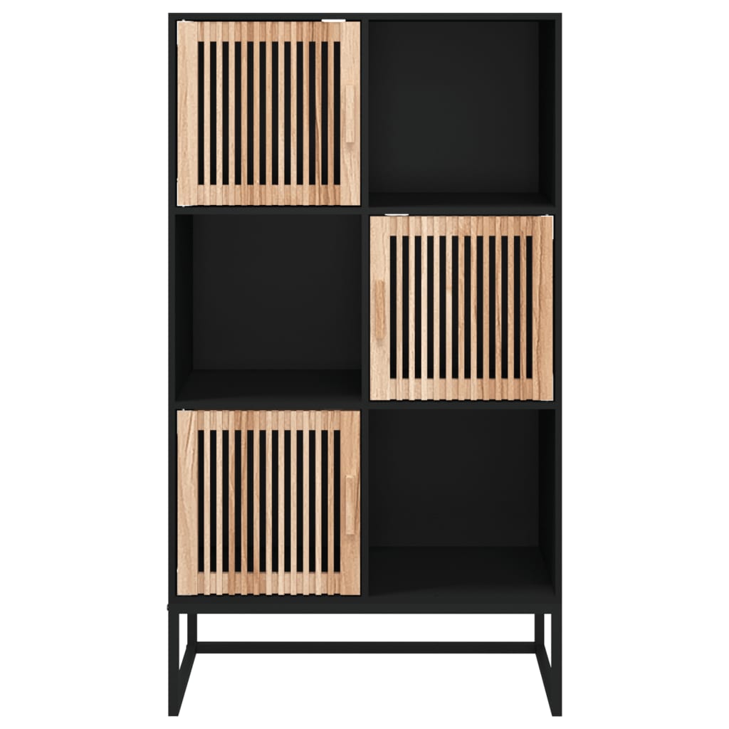 vidaXL Highboard Schwarz 70x35x125 cm Holzwerkstoff