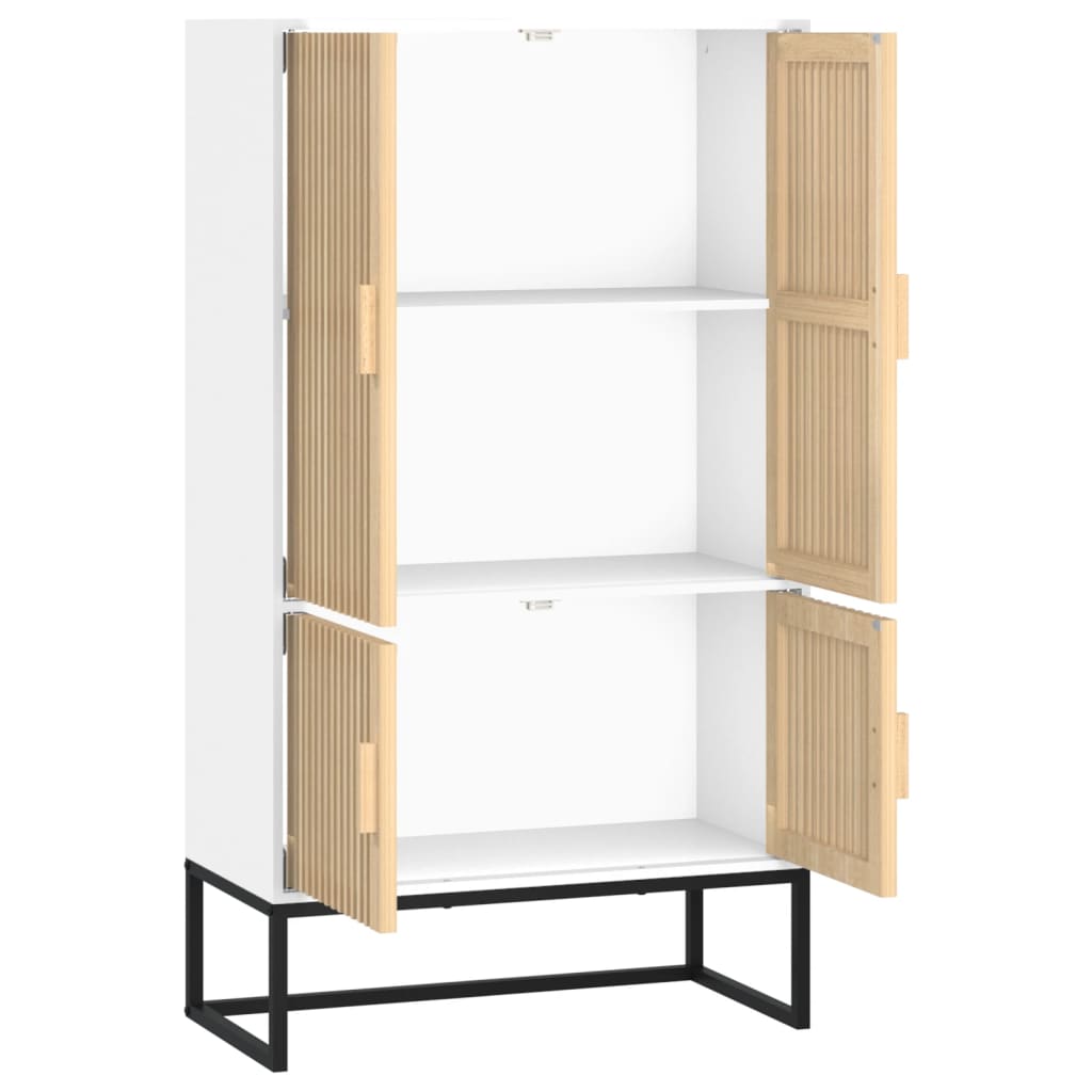 vidaXL Highboard Weiß 70x35x125 cm Holzwerkstoff