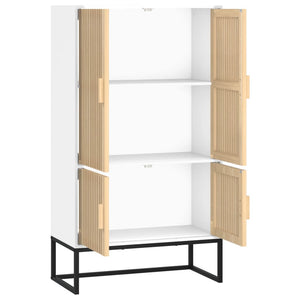 vidaXL Highboard Weiß 70x35x125 cm Holzwerkstoff