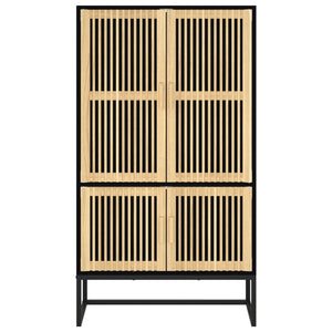 vidaXL Highboard Schwarz 70x35x125 cm Holzwerkstoff