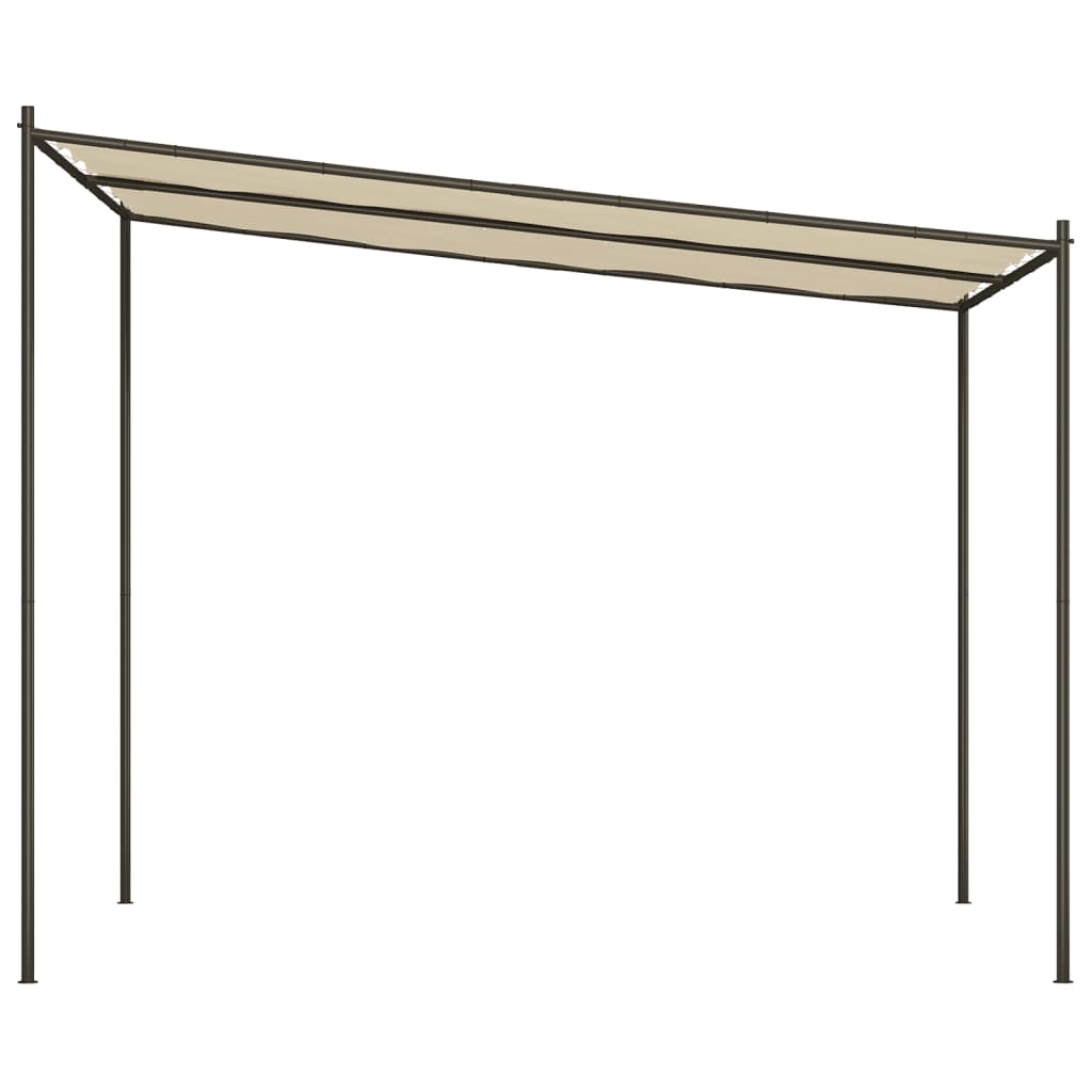 Pavillon Beige 3x3 m 180 g/m² Stoff und Stahl Stilecasa