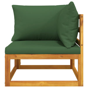 2-tlg. Garten-Sofa-Set mit Kissen Massivholz Akazie Stilecasa