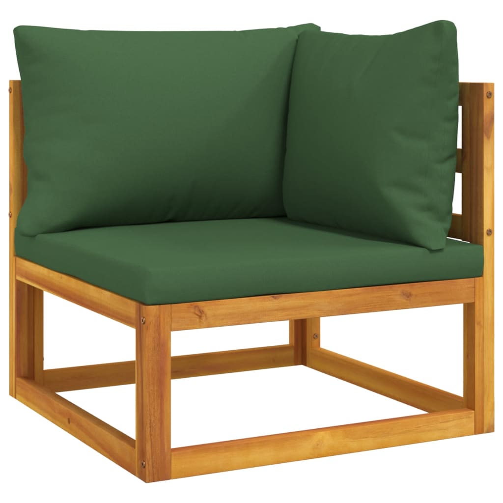 2-tlg. Garten-Sofa-Set mit Kissen Massivholz Akazie Stilecasa