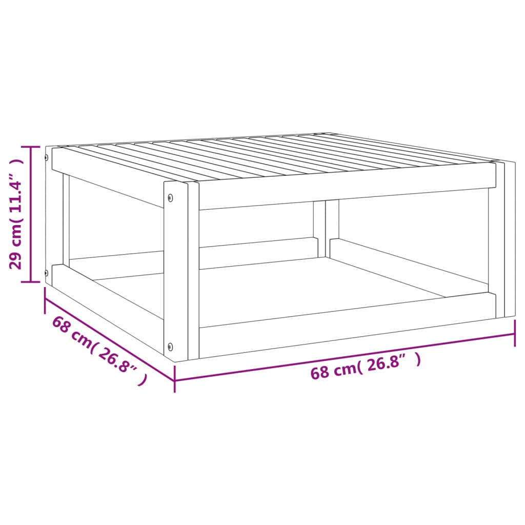 vidaXL 2-tlg. Garten-Sofa-Set mit Kissen Massivholz Akazie