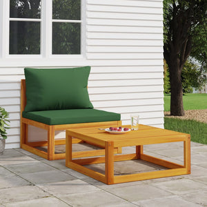 vidaXL 2-tlg. Garten-Sofa-Set mit Kissen Massivholz Akazie