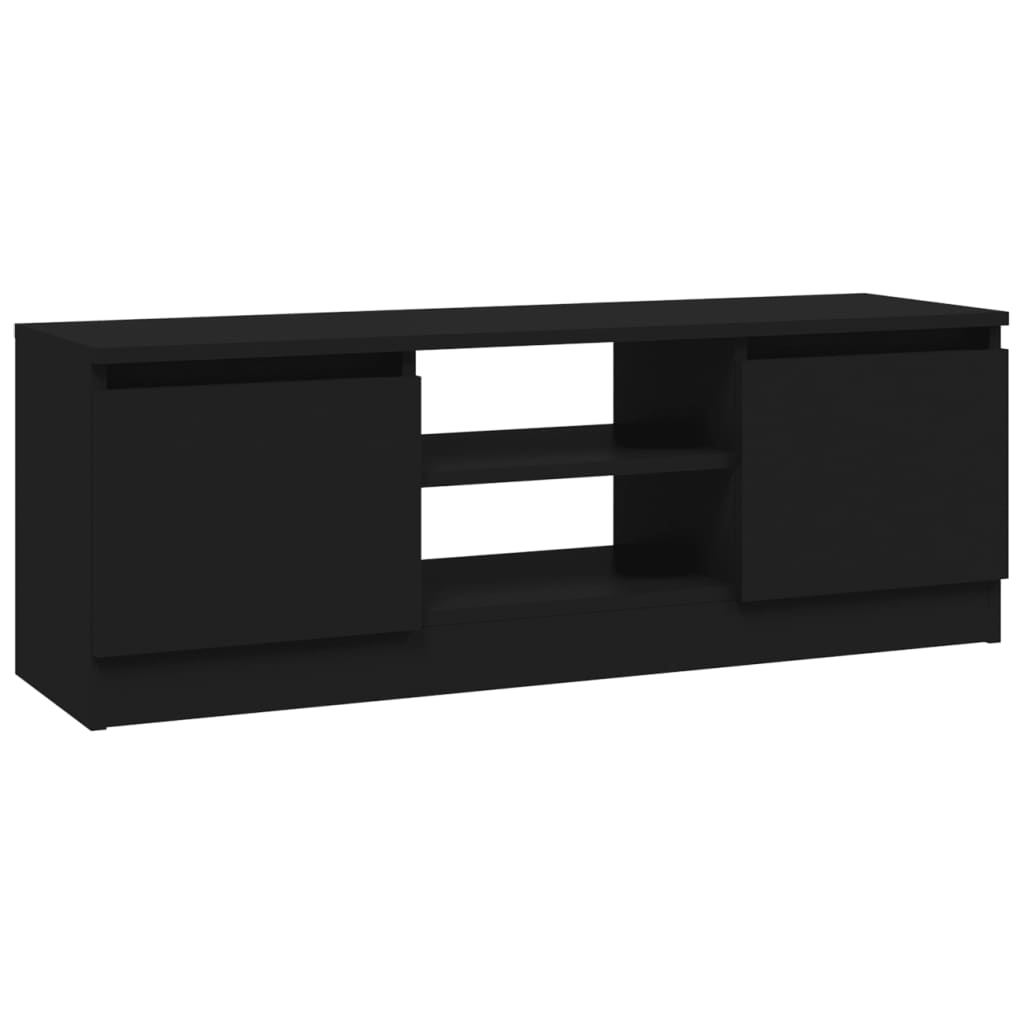 vidaXL TV-Schrank mit Tür Schwarz 102x30x36 cm