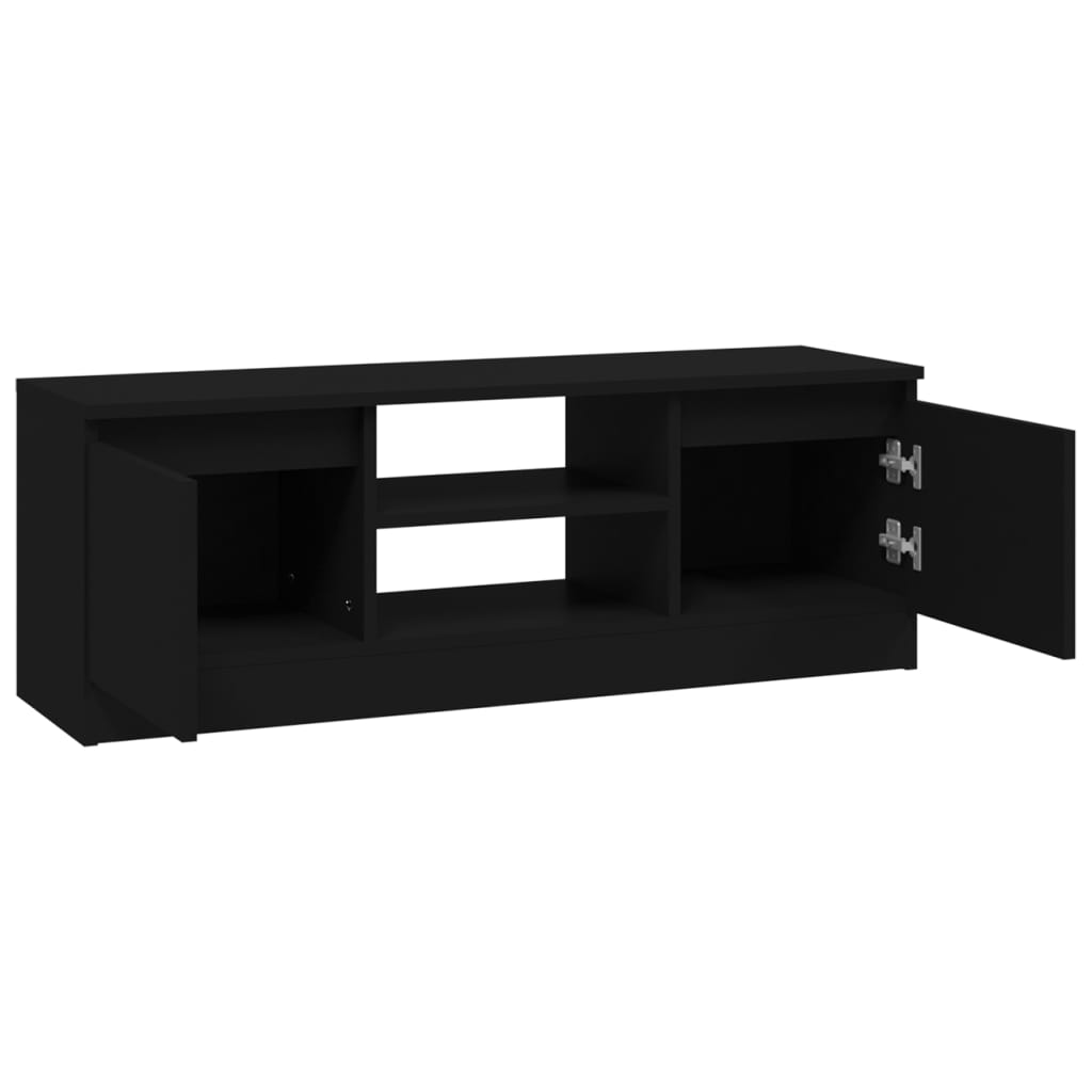 vidaXL TV-Schrank mit Tür Schwarz 102x30x36 cm