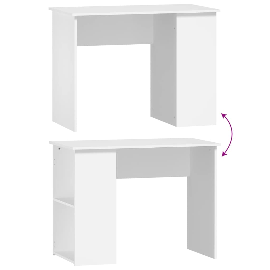 Schreibtisch Weiß 100x55x75 cm Holzwerkstoff Stilecasa