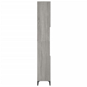 Badschrank Grau Sonoma 30x30x190 cm Holzwerkstoff Stilecasa