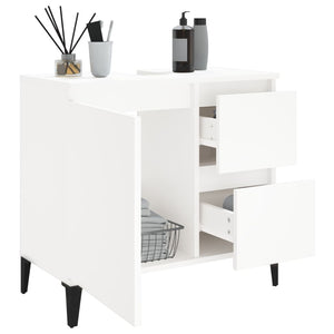 Badschrank Weiß 65x33x60 cm Holzwerkstoff