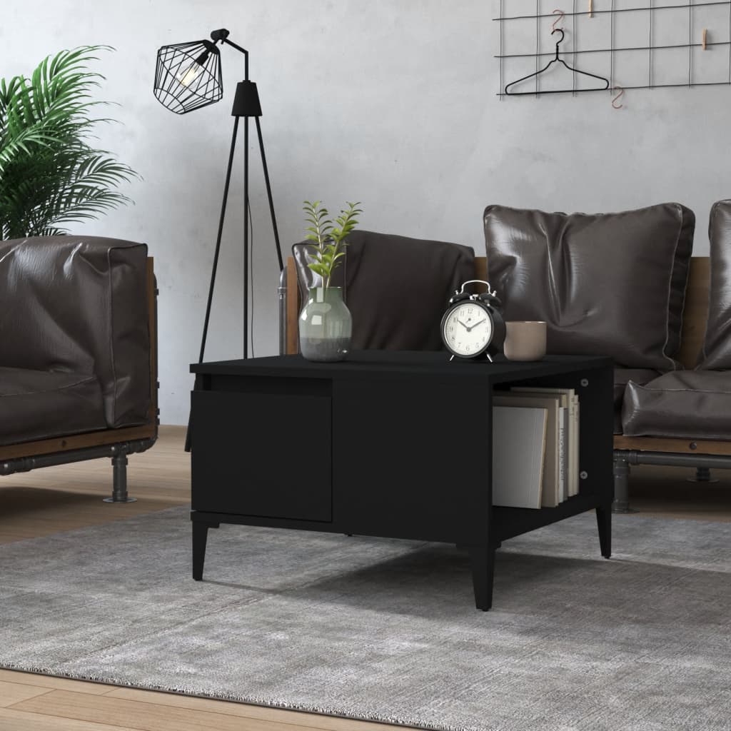 Couchtisch Schwarz 55x55x36,5 cm Holzwerkstoff Stilecasa