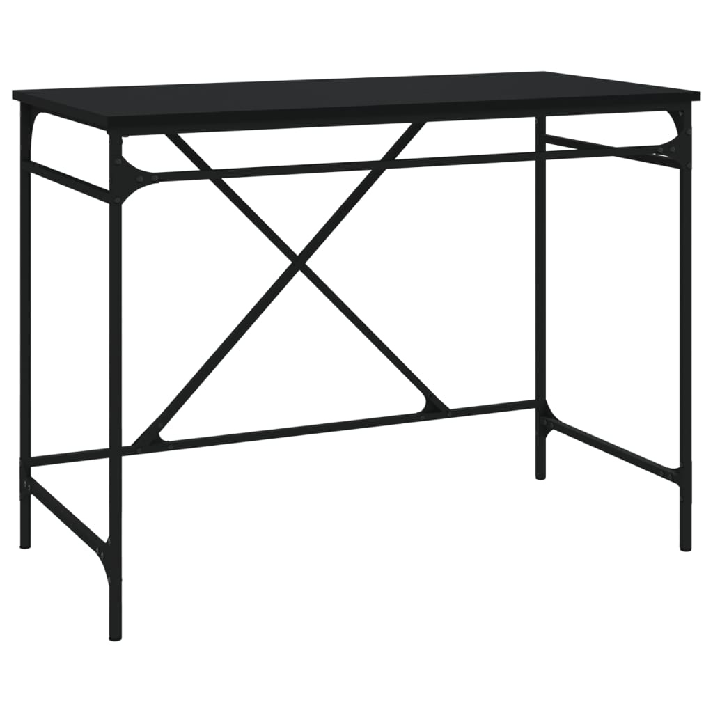 vidaXL Schreibtisch Schwarz 100x50x75 cm Holzwerkstoff und Eisen