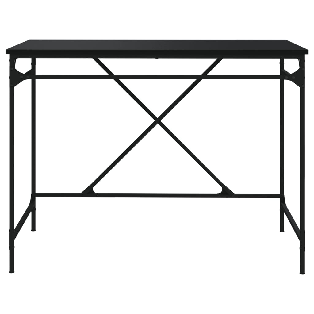 vidaXL Schreibtisch Schwarz 100x50x75 cm Holzwerkstoff und Eisen