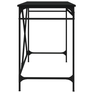 vidaXL Schreibtisch Schwarz 100x50x75 cm Holzwerkstoff und Eisen