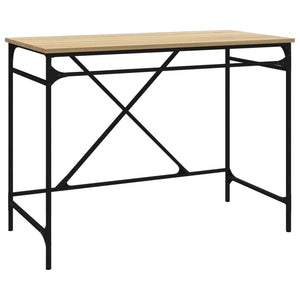 vidaXL Schreibtisch Sonoma-Eiche 100x50x75 cm Holzwerkstoff und Eisen