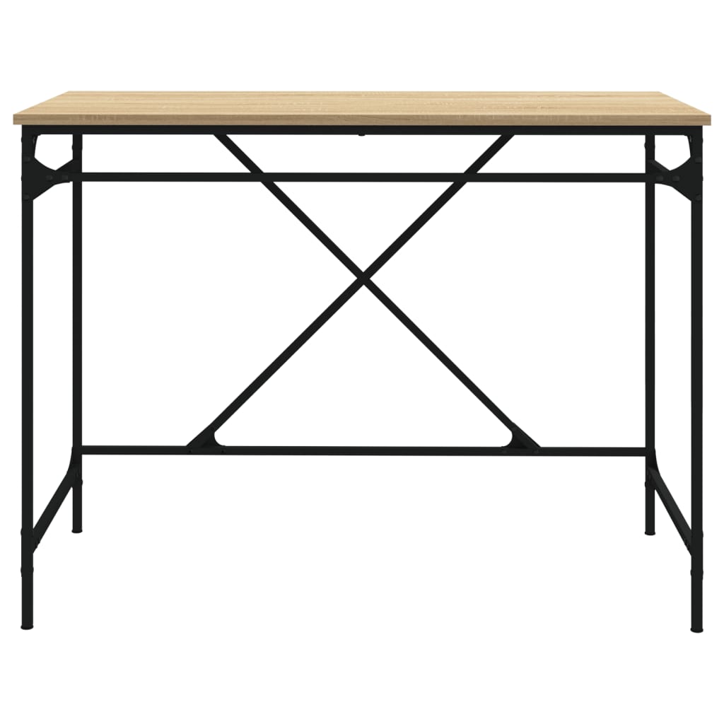 vidaXL Schreibtisch Sonoma-Eiche 100x50x75 cm Holzwerkstoff und Eisen